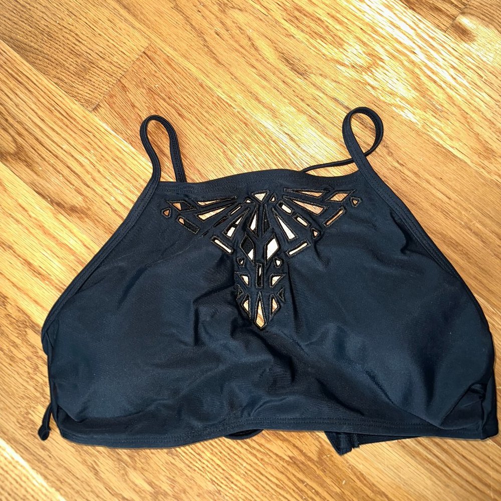 High Neck Black Bikini - Large